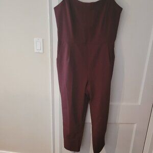 Birds of North America - Burgundy Overalls x 2, sizes 14 and 16